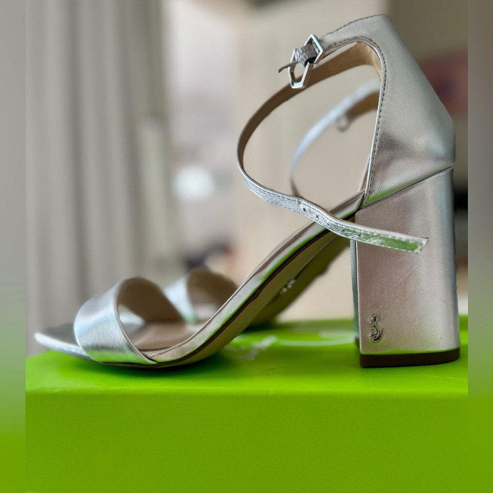 Sam Edelman Silver Daniella Women’s Heels Size 9 - Picture 11 of 11
